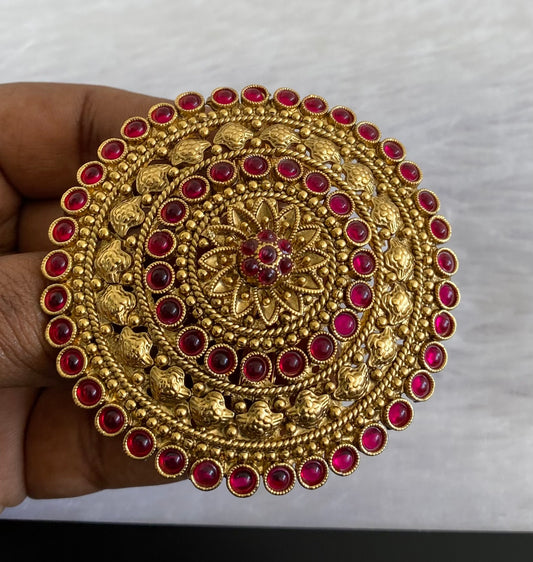 Antique gold tone kemp round hair jewel (rakodi) dj-53632