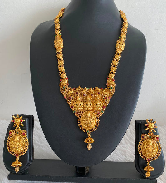 Divine Antique Kemp Green Lakshmi Haar Set dj-05339