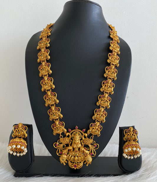 Matte finish ruby-emerald Lakshmi nagasu Long haar set dj-07773