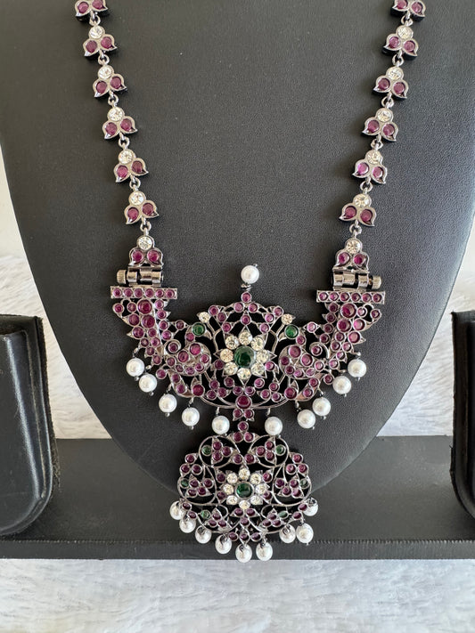 Black finish AD precious kemp pearl peacock haar Dj-52537