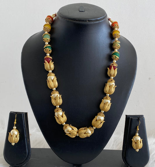 Lovely Matte Finish Multicolour Necklace Set-dj08017