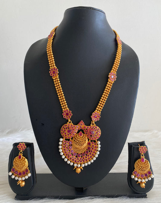 Matte finish ruby Mango haar set DJ10709