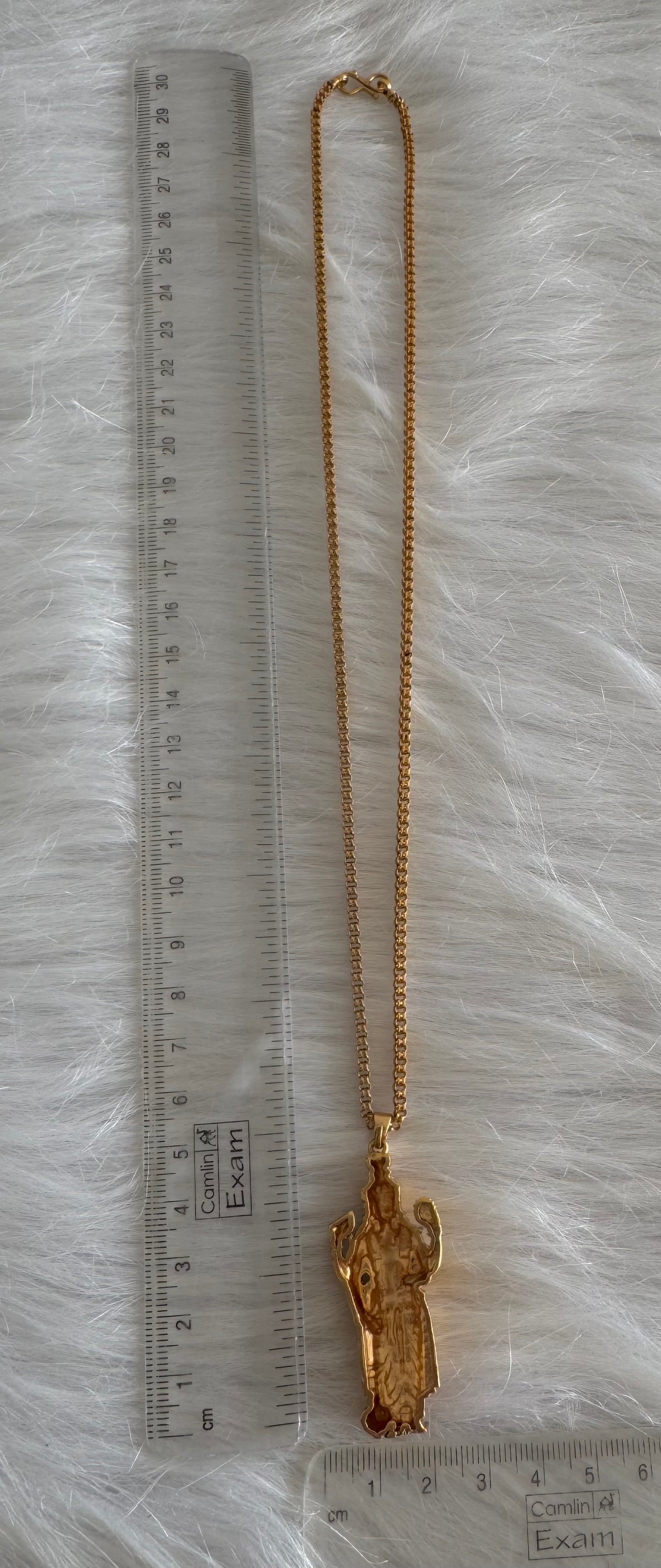 Matte finish 18 inches chain with Maha Vishnu pendant dj-51233