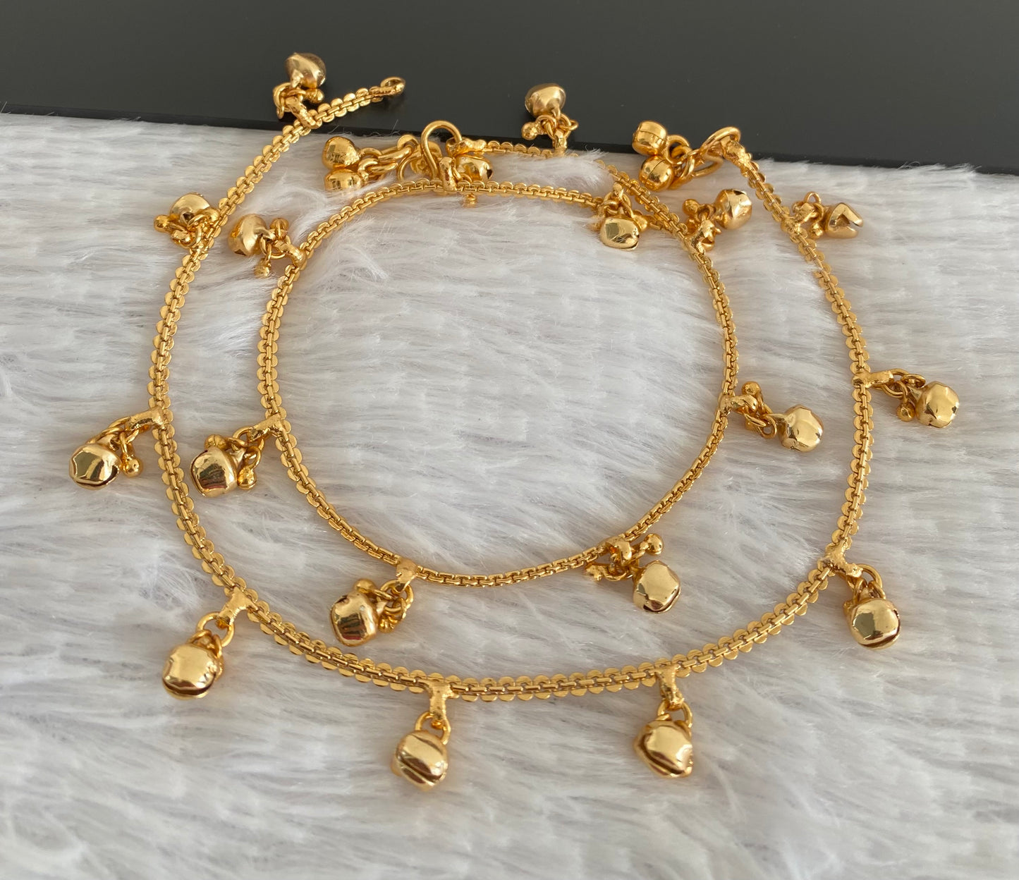 Antique gold tone anklets set dj-53185