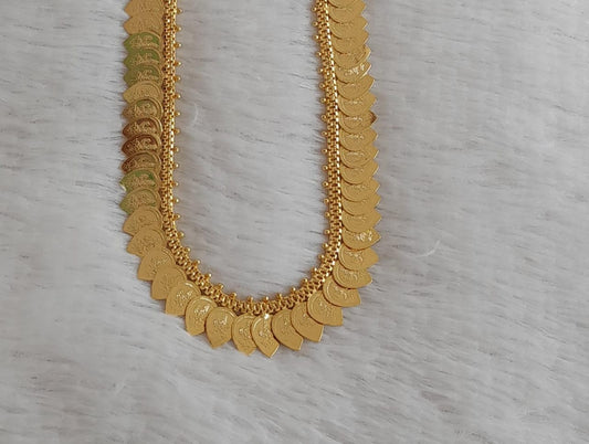 Gold Tone Lakshmi coin Leaf Coin Short Haar DJ33349