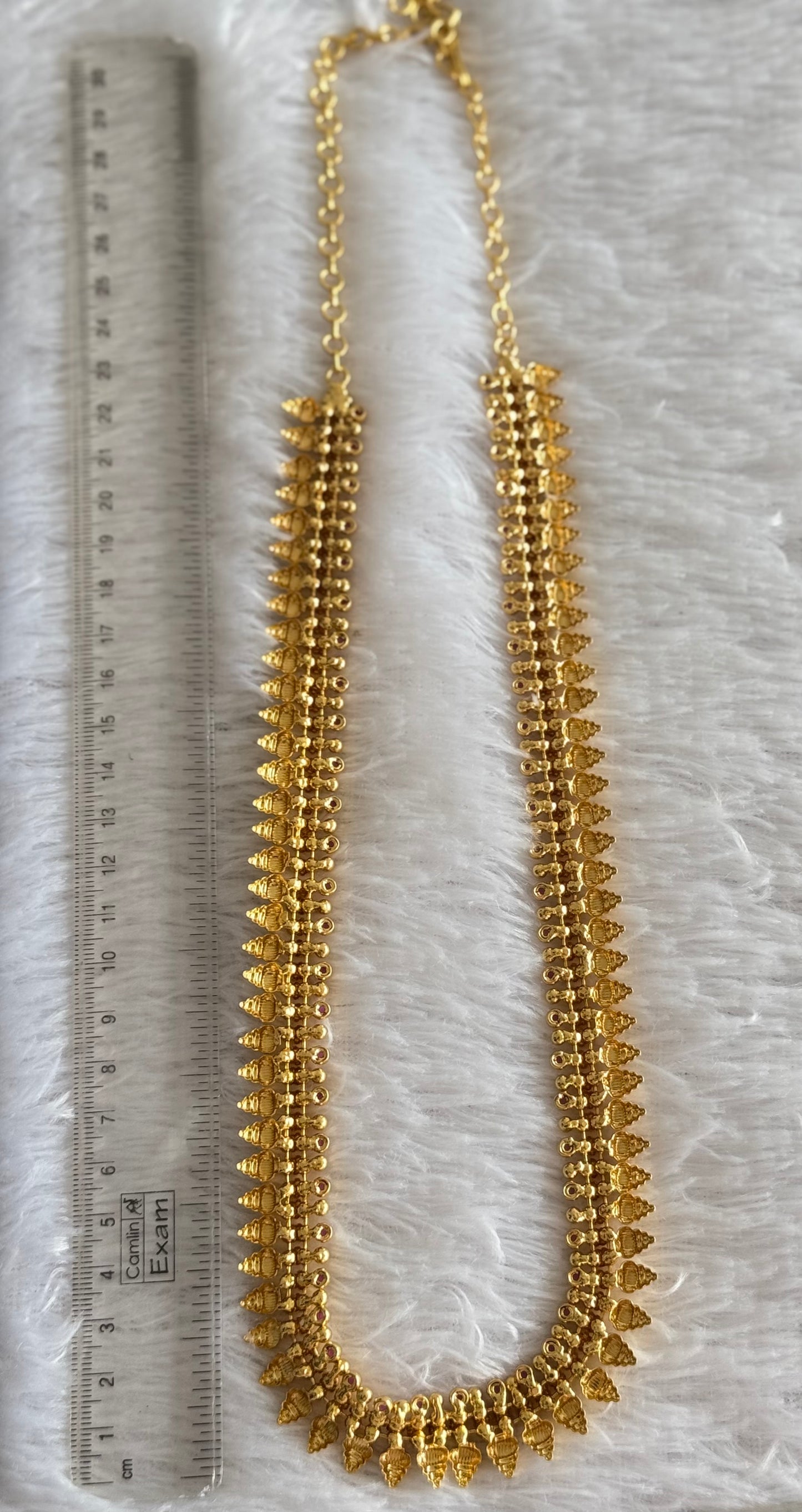 Gold look alike kerala style ad pink haar dj-51637