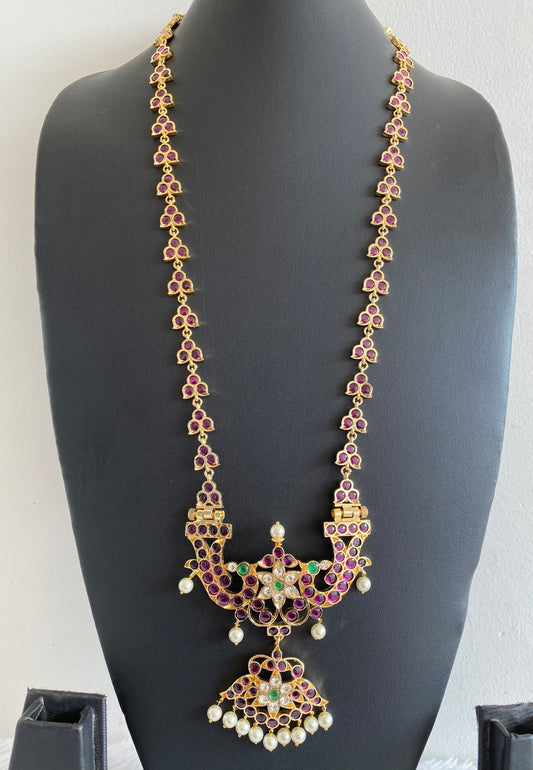 Gold tone precious kemp pearl peacock haar Dj-52910