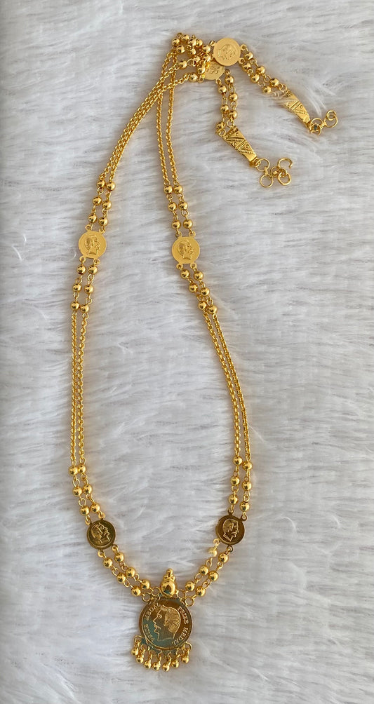 Gold tone head coin chain dj-53146