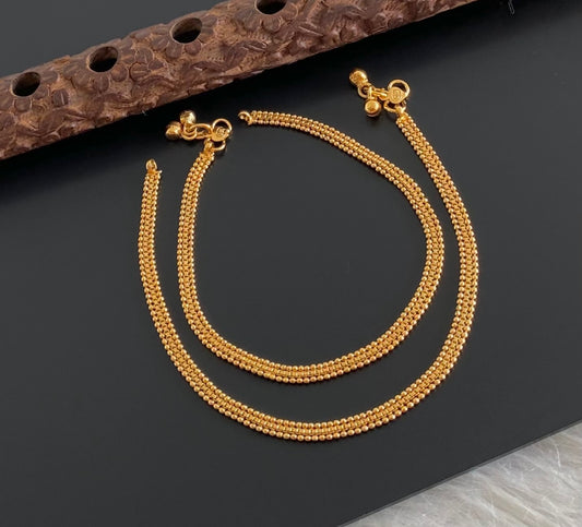 Gold tone anklets set dj-54891
