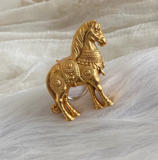 Matte finish horse magnetic brooch for men dj-54219