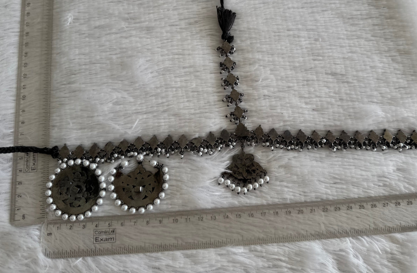 Black finish real kemp-green-white pearl head set/tikka dj-52293