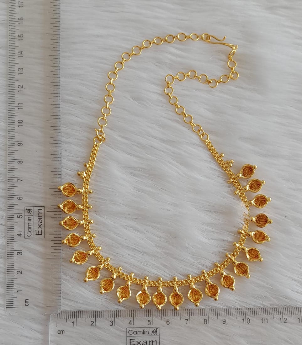 Gold tone kerala style ball necklace set dj-45987
