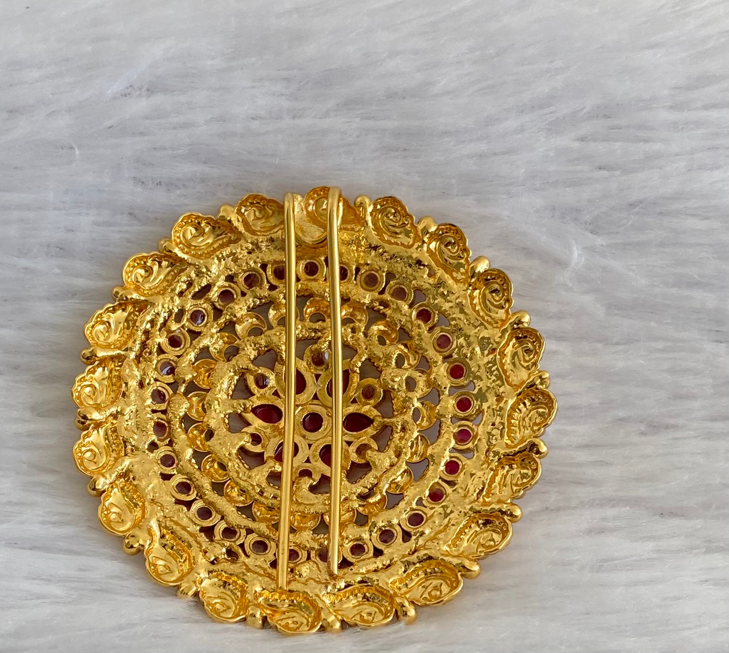 Antique gold tone kemp round hair jewel (rakodi) dj-53628