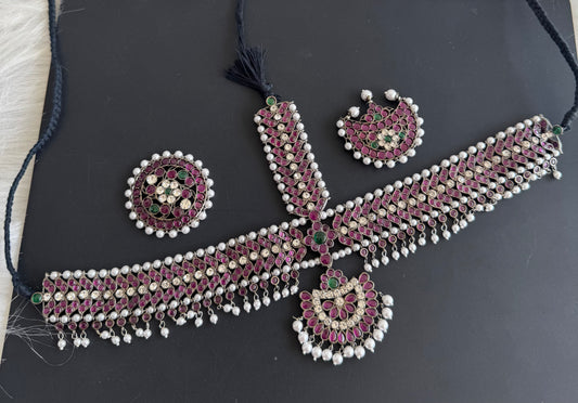 Black finish precious kemp pearl head set/tikka with sun and moon dj-51037