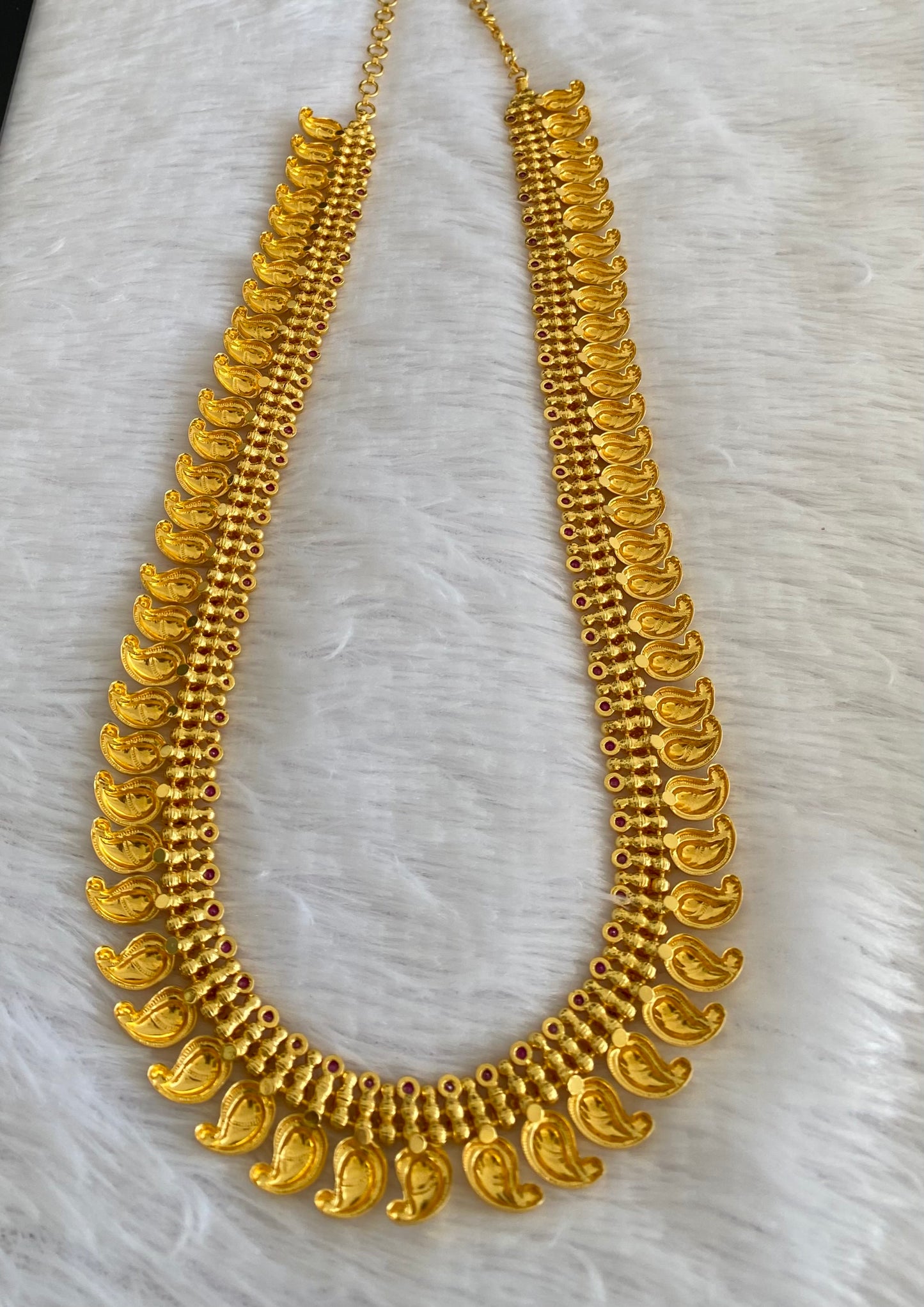 Gold tone pink stone mango haar dj-53164