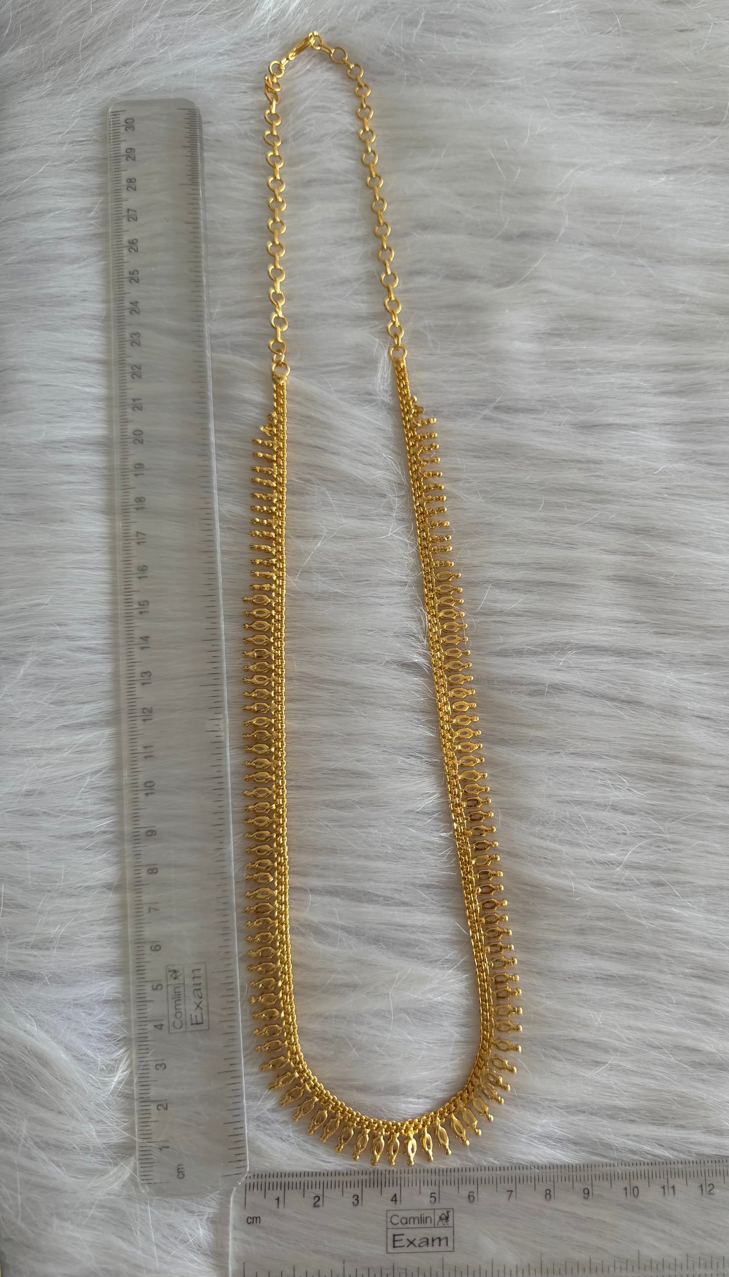 Gold tone white stone haar dj-51326