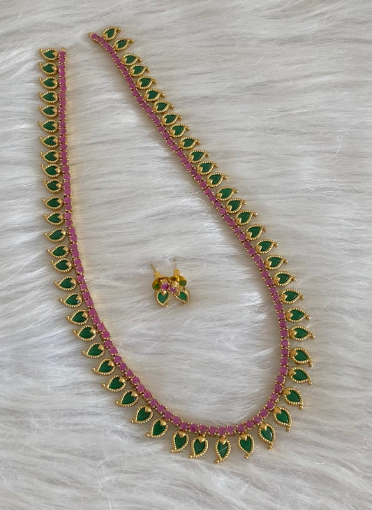 Matte finish ruby-green mango haar set dj-54079