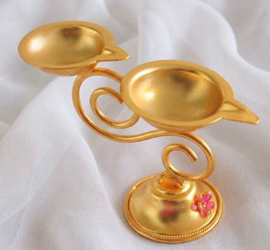 Matte Finish Ruby Deepam/Diya- DJ14369