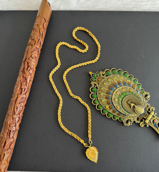 Gold tone 24 inches chain with om pendant dj-47153