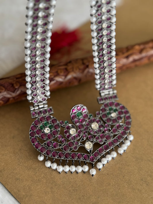 Black finish precious kemp pearl Naagar haar Dj-51759