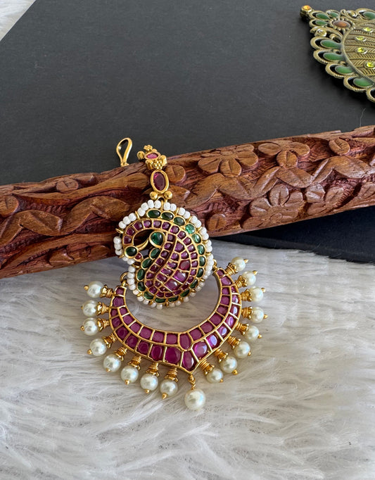 Matte finish kemp-green pearl mango bali tikka dj-52057