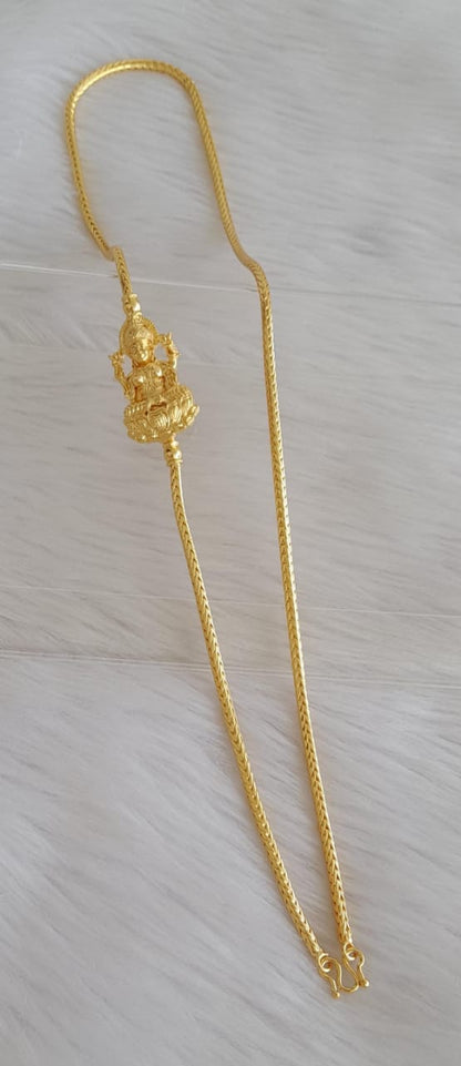 Gold tone 24 inches lakshmi mugappu chain dj-43996