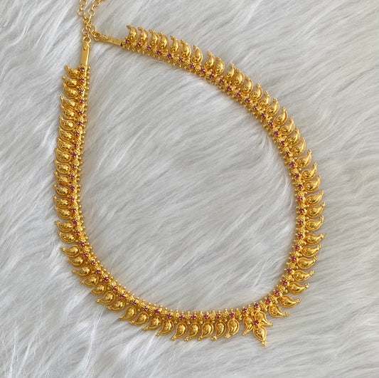 Gold tone pink stone mango haar dj-49386