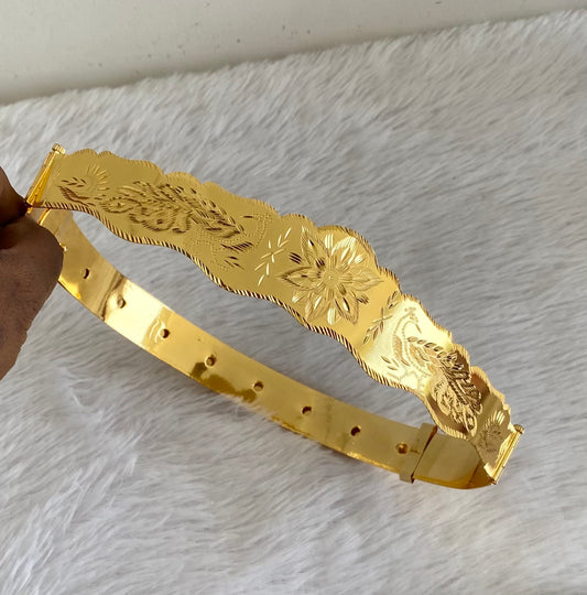 Gold tone peacock flower design adjustable waist belt (kids) dj-53469