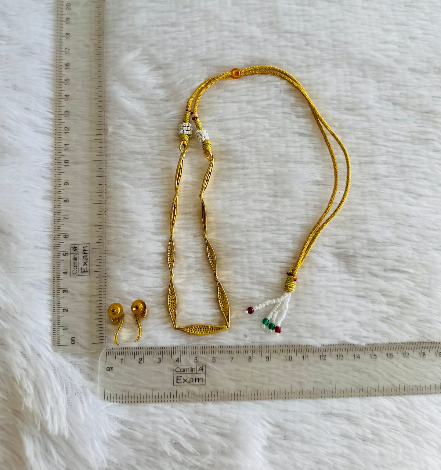 Matte finish cz white stone necklace set dj-52118