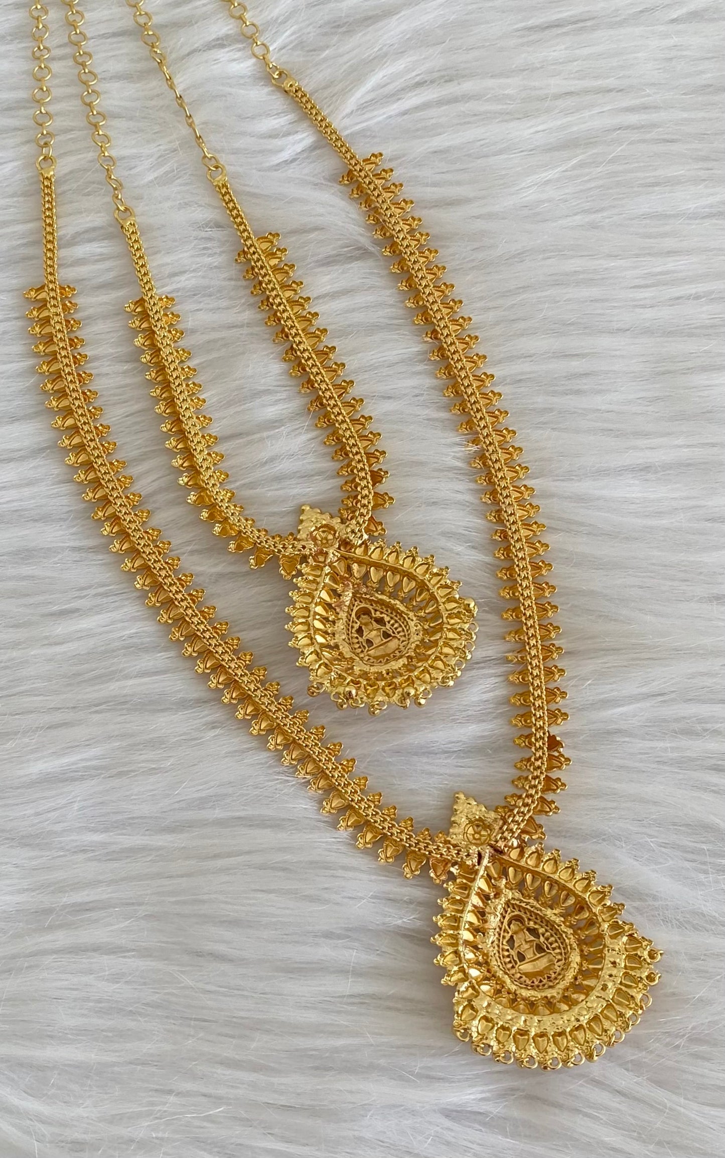 Gold tone lakshmi combo set dj-54283
