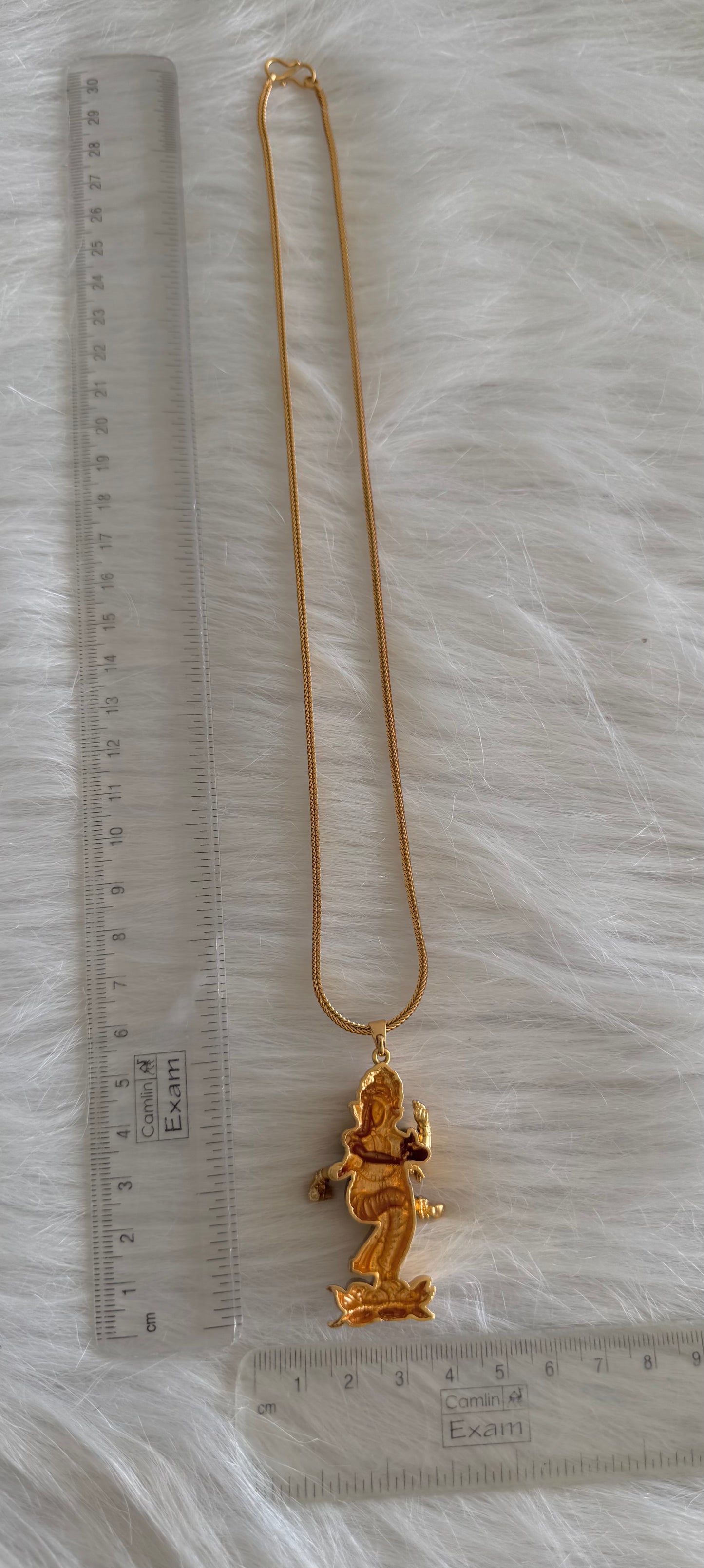 Matte finish 18 inches chain with Ganesha pendant dj-51231