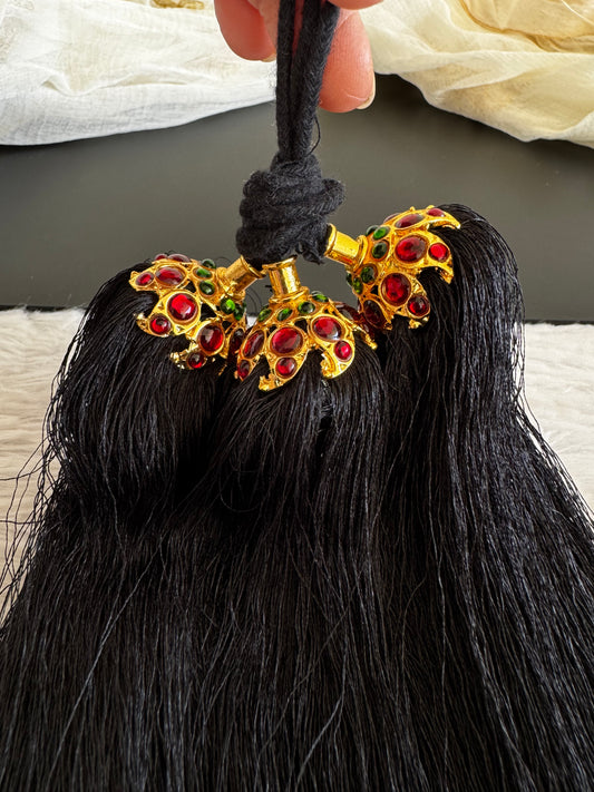 Gold tone kemp pearl mango kuppulu (Hair accessory) dj-52761