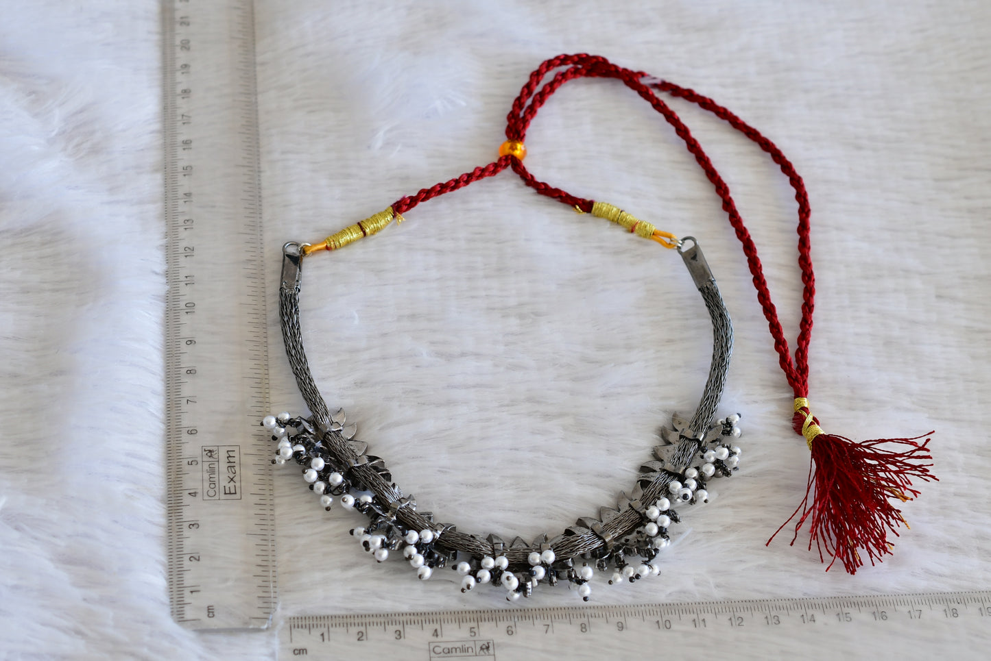 Black finish precious kemp-green pearl lotus necklace dj-52511