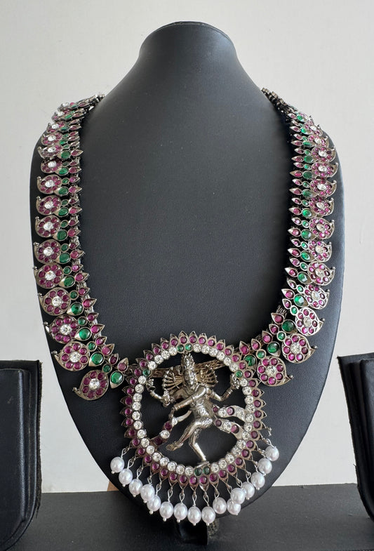 Black finish precious kemp Natarajar mango haar dj51033