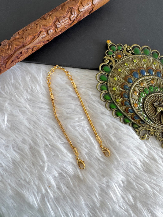 Gold tone necklace back chain dj-52240