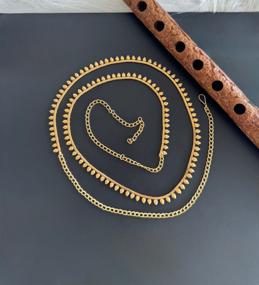 Antique gold tone hip/waist chain dj-51381