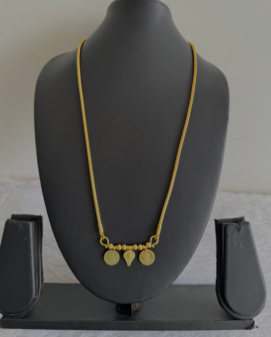 Gold tone 24 inches kerala style elakka thali Om mangalyam dj-52231