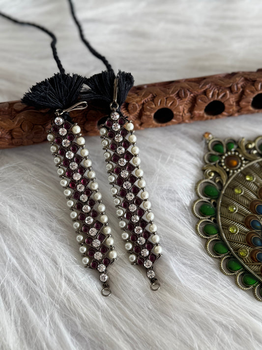 Black finish precious kemp-white pearl ear side chain dj-50881