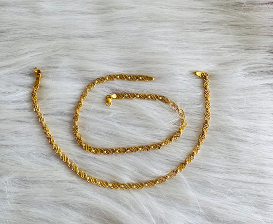 Matte Gold tone 10.5 inches anklets dj-51308