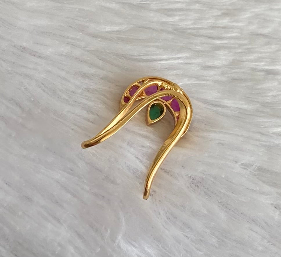 Matt finish kemp-green vanki style finger ring dj-53675