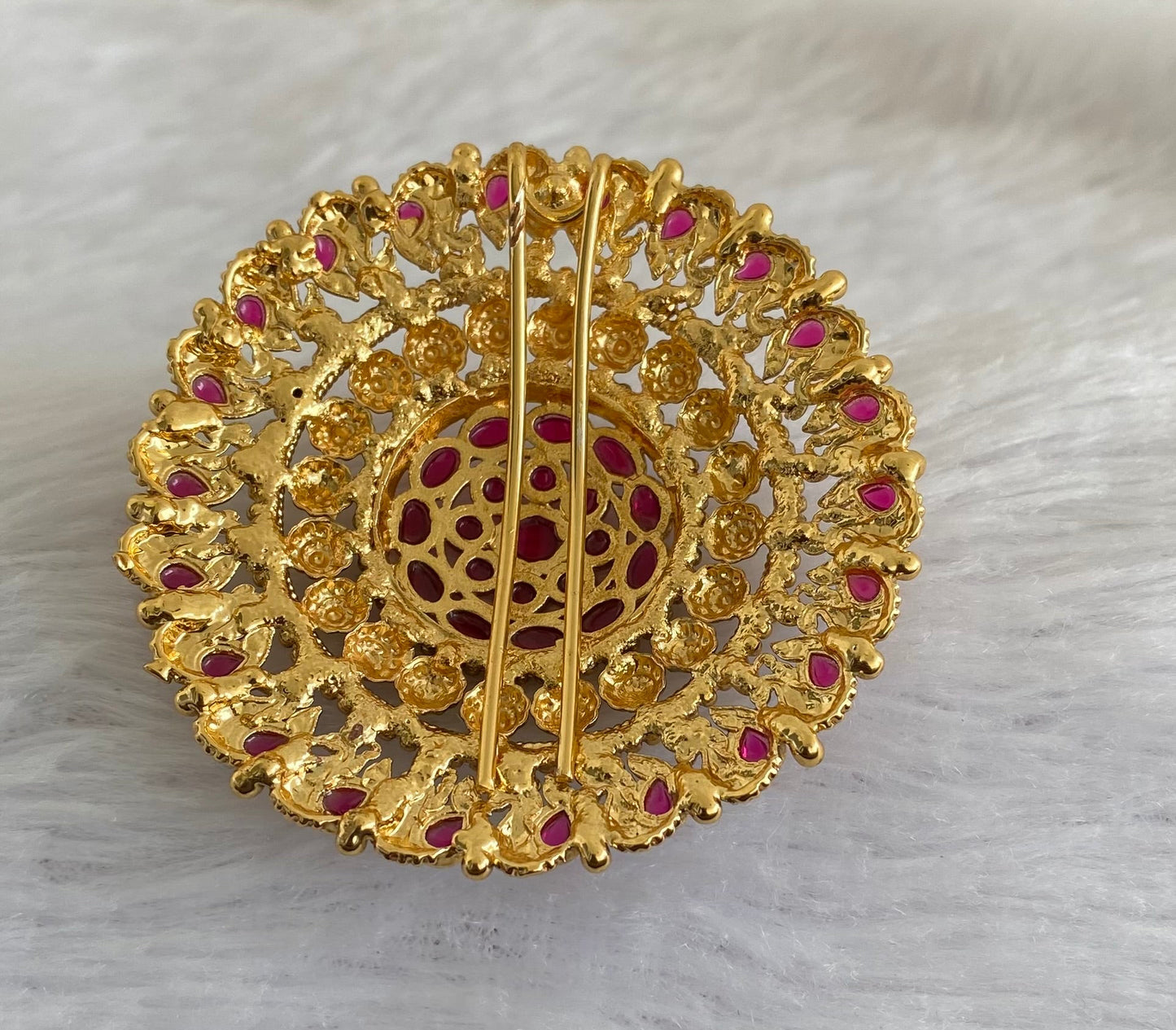 Antique gold tone kemp round hair jewel(rakodi)dj-53622
