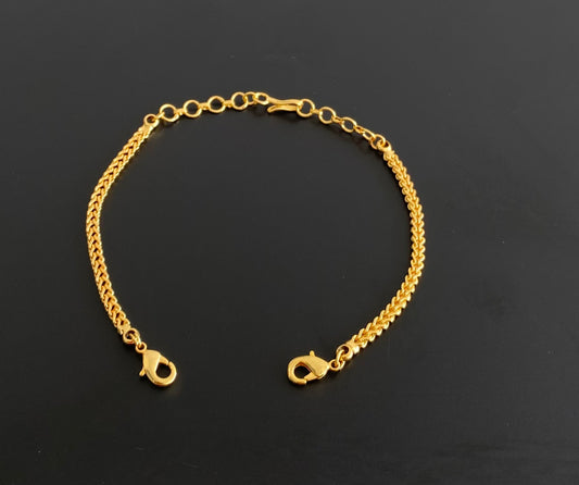 Gold tone necklace back chain dj-54274
