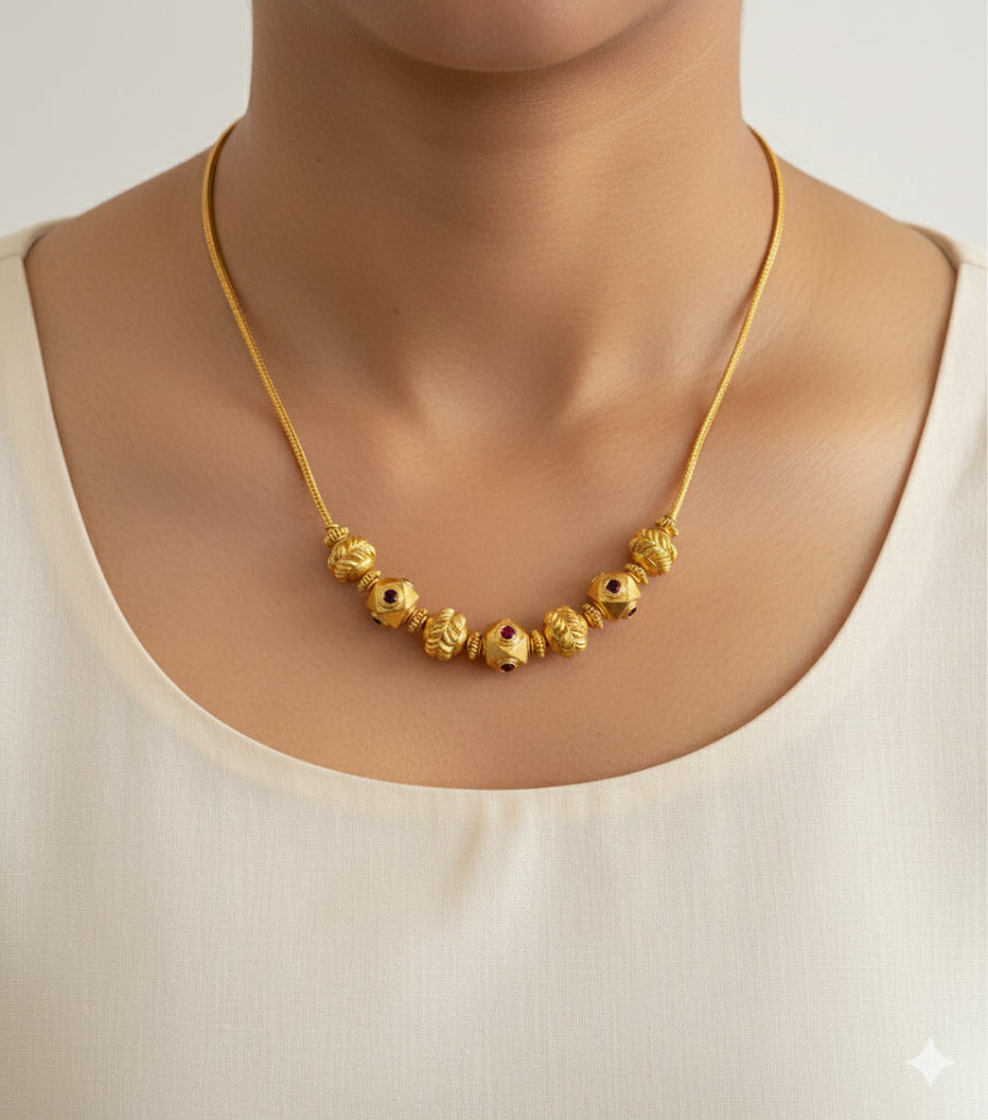 Matte finish kemp beaded chain dj-52089