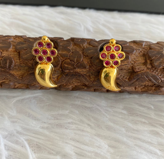 Gold look alike ad pink mango earrings dj-52767