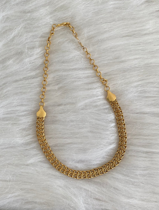 Antique gold tone chain necklace dj-54425