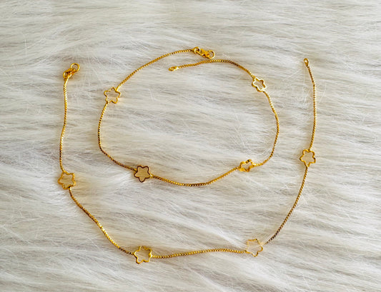 Gold tone 10.5 inches star anklets dj-51298