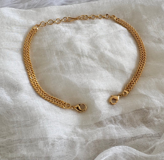 Gold tone necklace back chain dj-52242