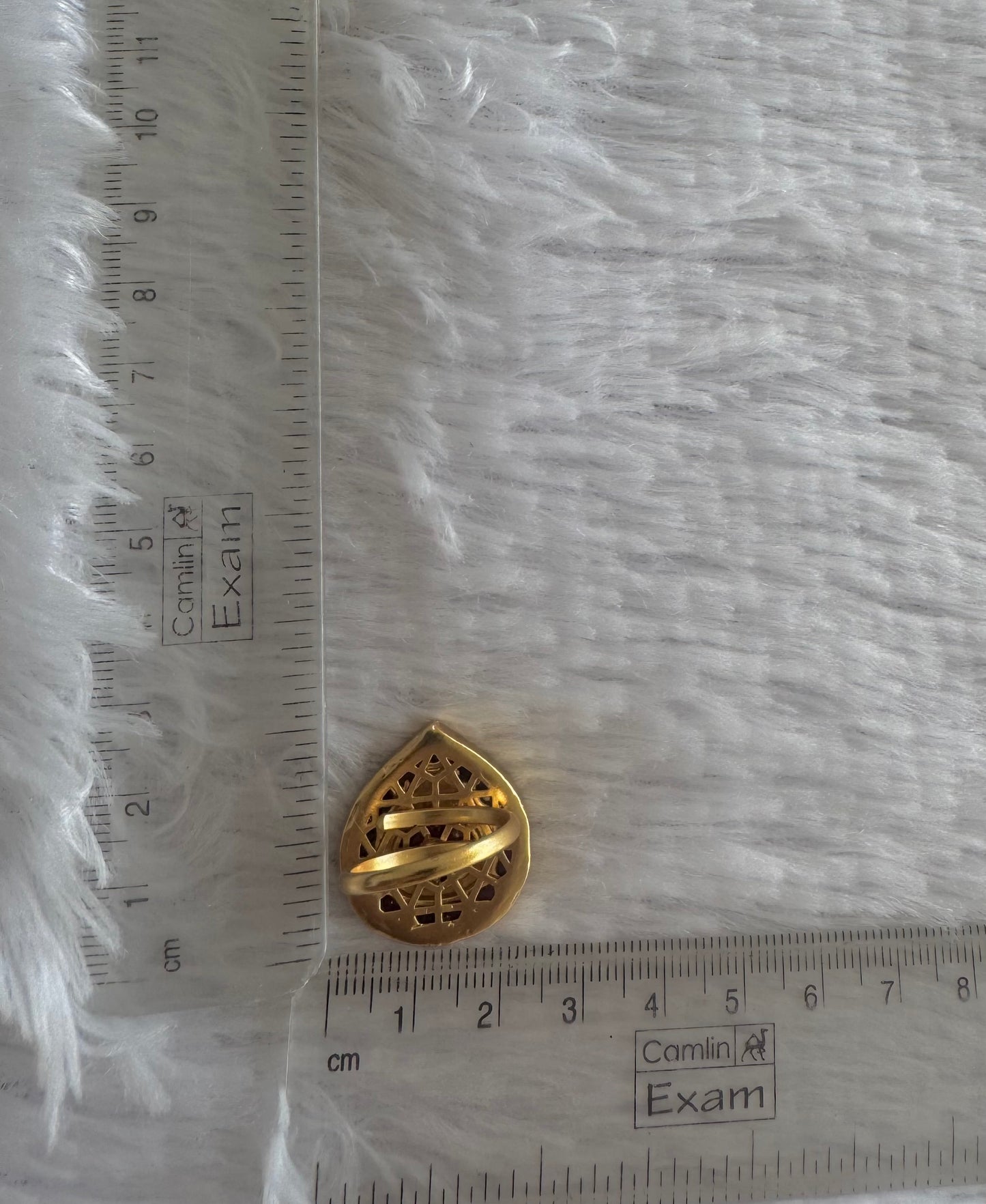 Matte finish kemp adjustable finger ring dj-51395