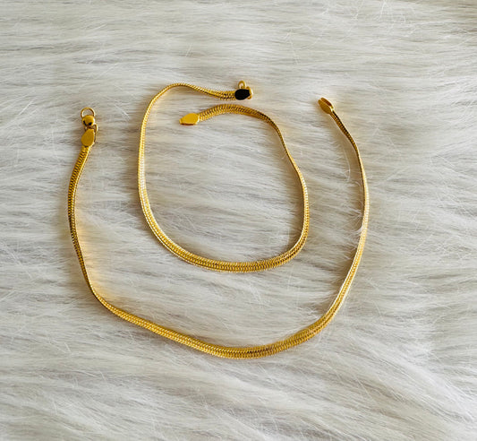 Gold tone 10.5 inches anklets dj-51301