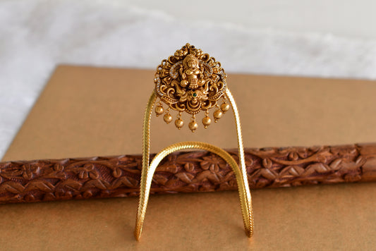 Antique gold tone cz kemp-green Lakshmi Vanki/Bajuband dj-51972
